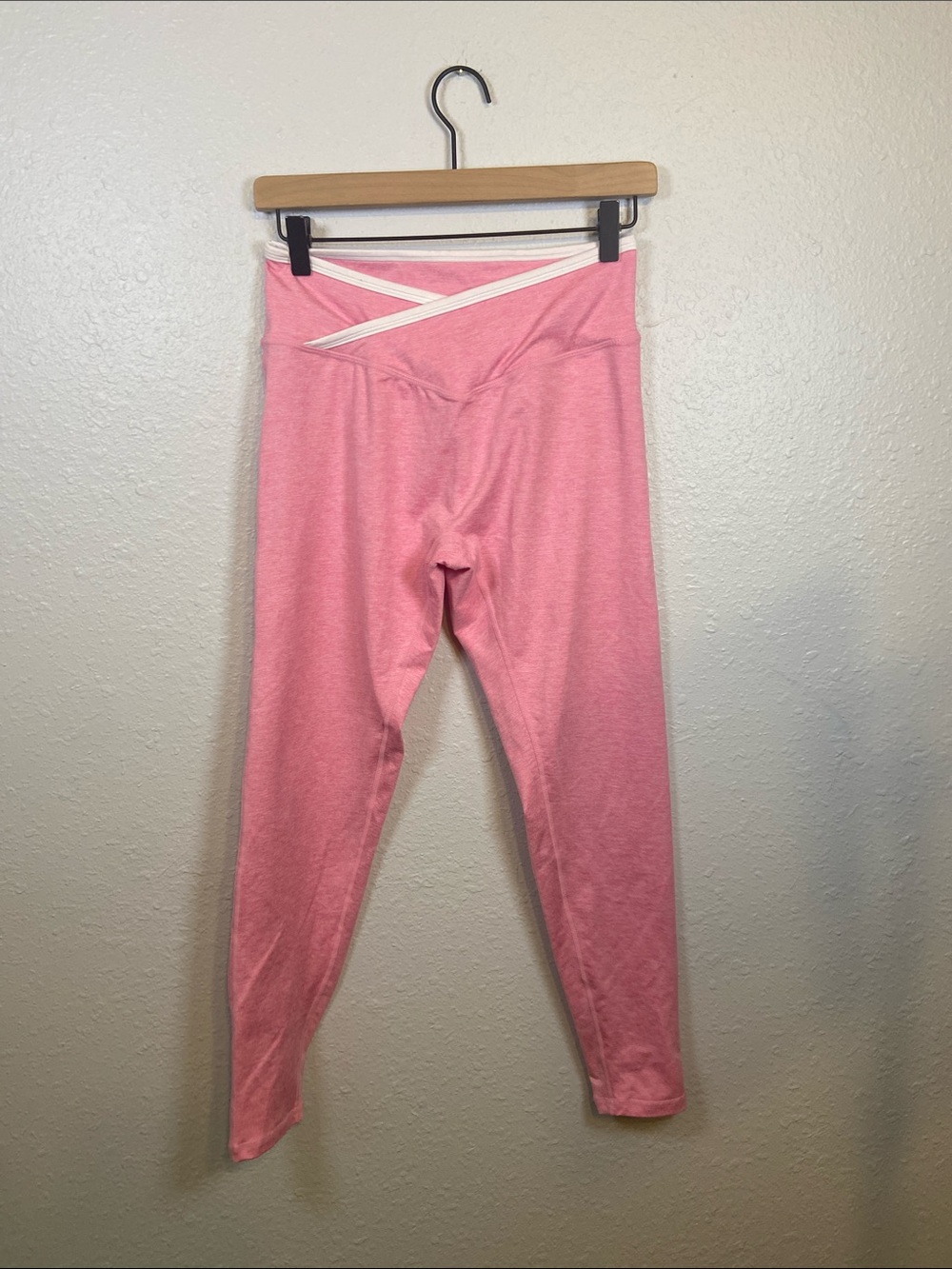 Buff Bunny Athleisure Chic Pink Sugar Dream Heather Contrast Leggings Size XL